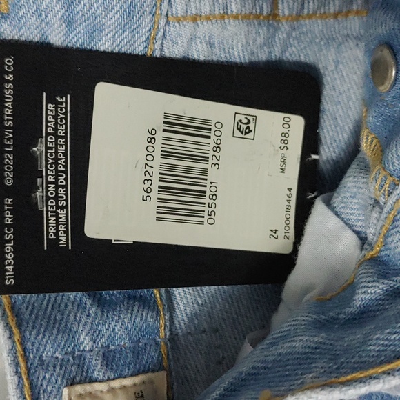 Levis 501 Shorts  Size 24  NWT - Picture 9 of 12